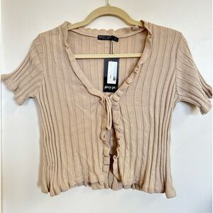 Nasty Gal Tan Crop Top